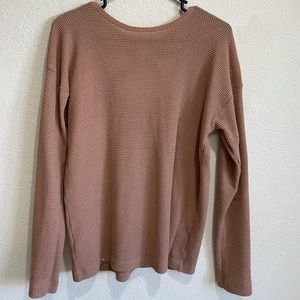 Women’s light brown medium open back sweater